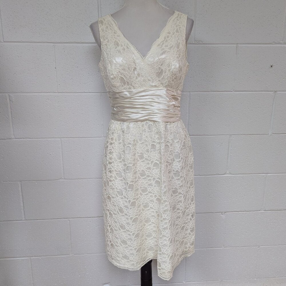 JS Boutique White Lace Dress, 10
